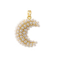 14K Gold Plated Pearl Pendant – Multi-Shaped Imitation Pearl Necklace Pendant (Copper Base)
