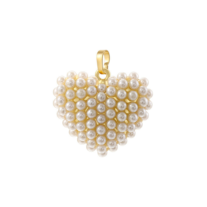 14K Gold Plated Pearl Pendant – Multi-Shaped Imitation Pearl Necklace Pendant (Copper Base)